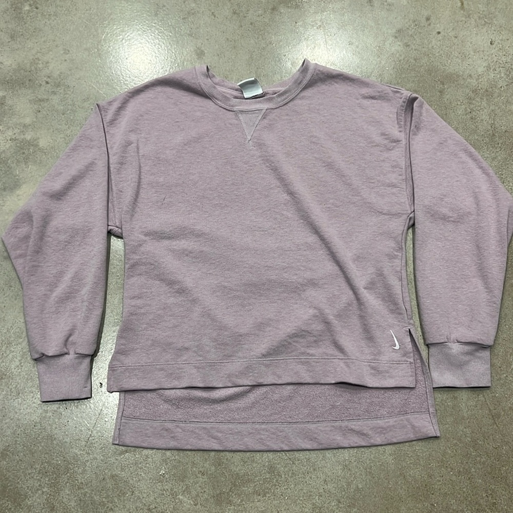 Nike Yoga Crew Light Weight Sweatshirt Lavender Size Small